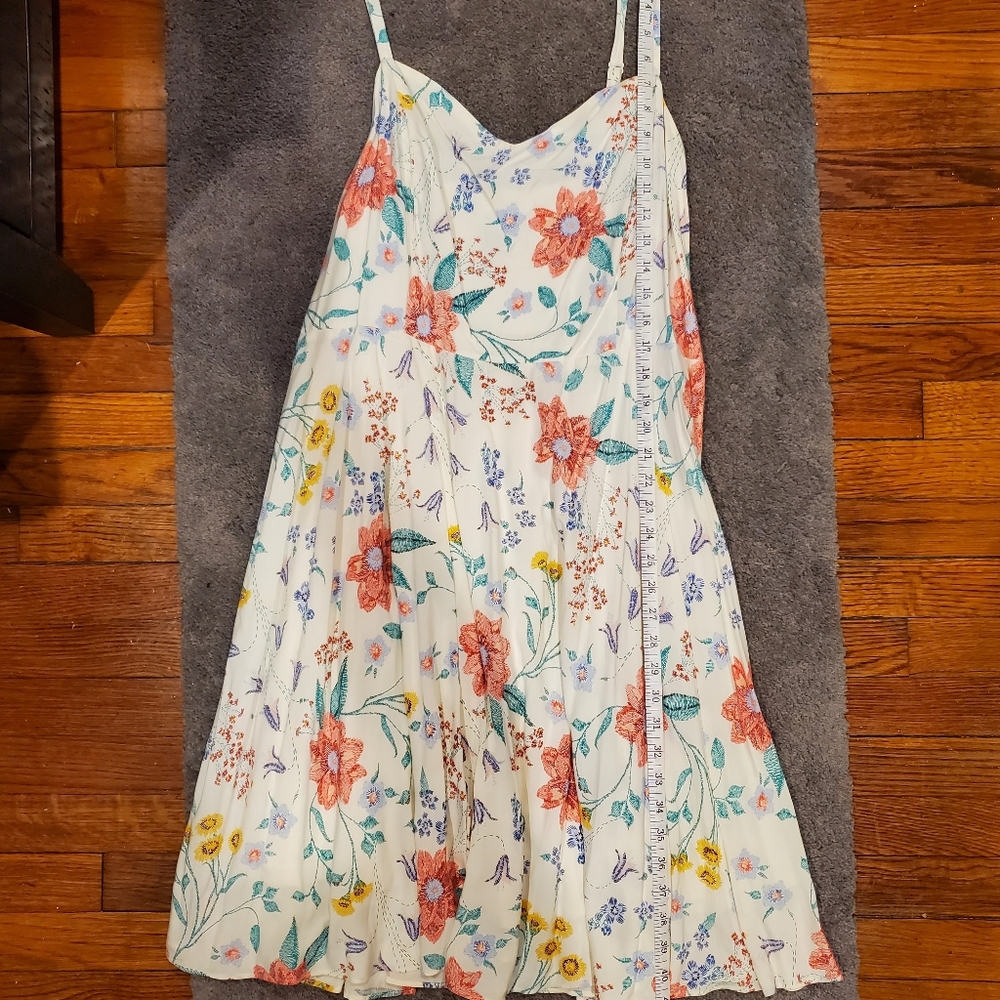XL Old Navy Strappy Cream Floral Midi